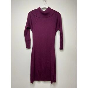 Tahari Arthur S. Levine Purple Wool Blend Sweater Dress XS